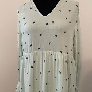 Light Green Maxi Dress with Pattern size Sm